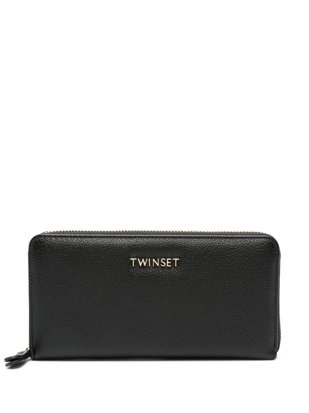 TWINSET logo-lettering faux-leather wallet - Black von TWINSET