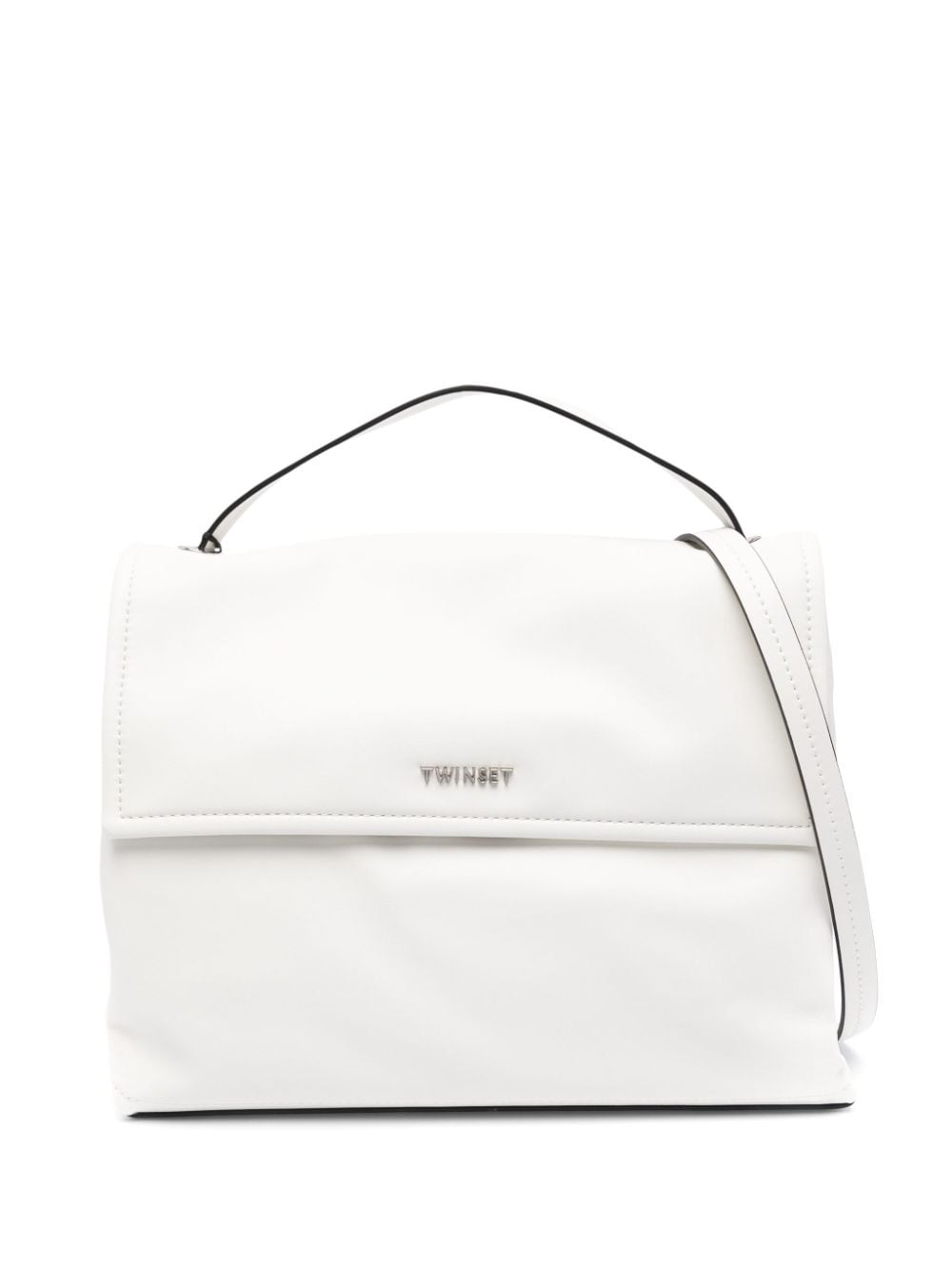 TWINSET logo-lettering tote bag - White von TWINSET