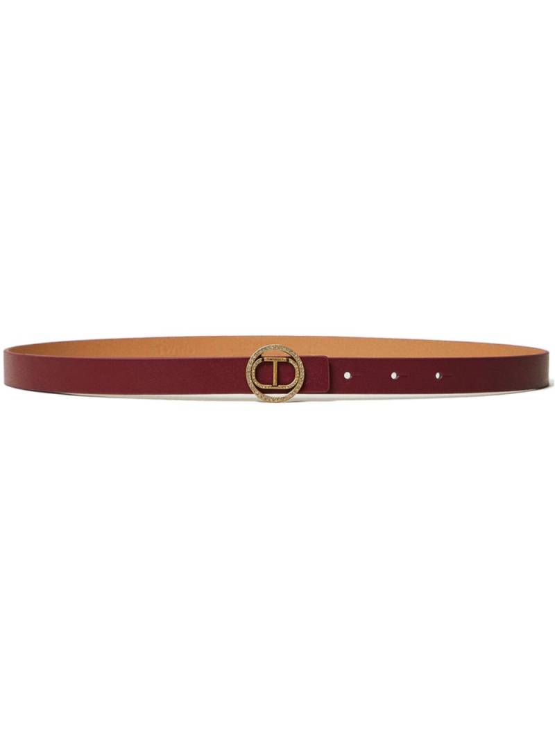 TWINSET logo-buckle belt - Red von TWINSET