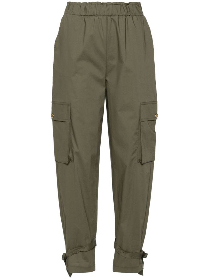 TWINSET logo-plaque cargo trousers - Green von TWINSET