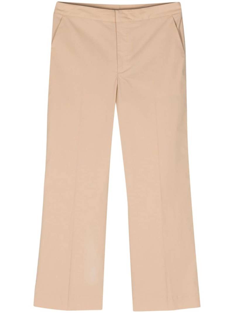 TWINSET logo-plaque cropped trousers - Neutrals von TWINSET