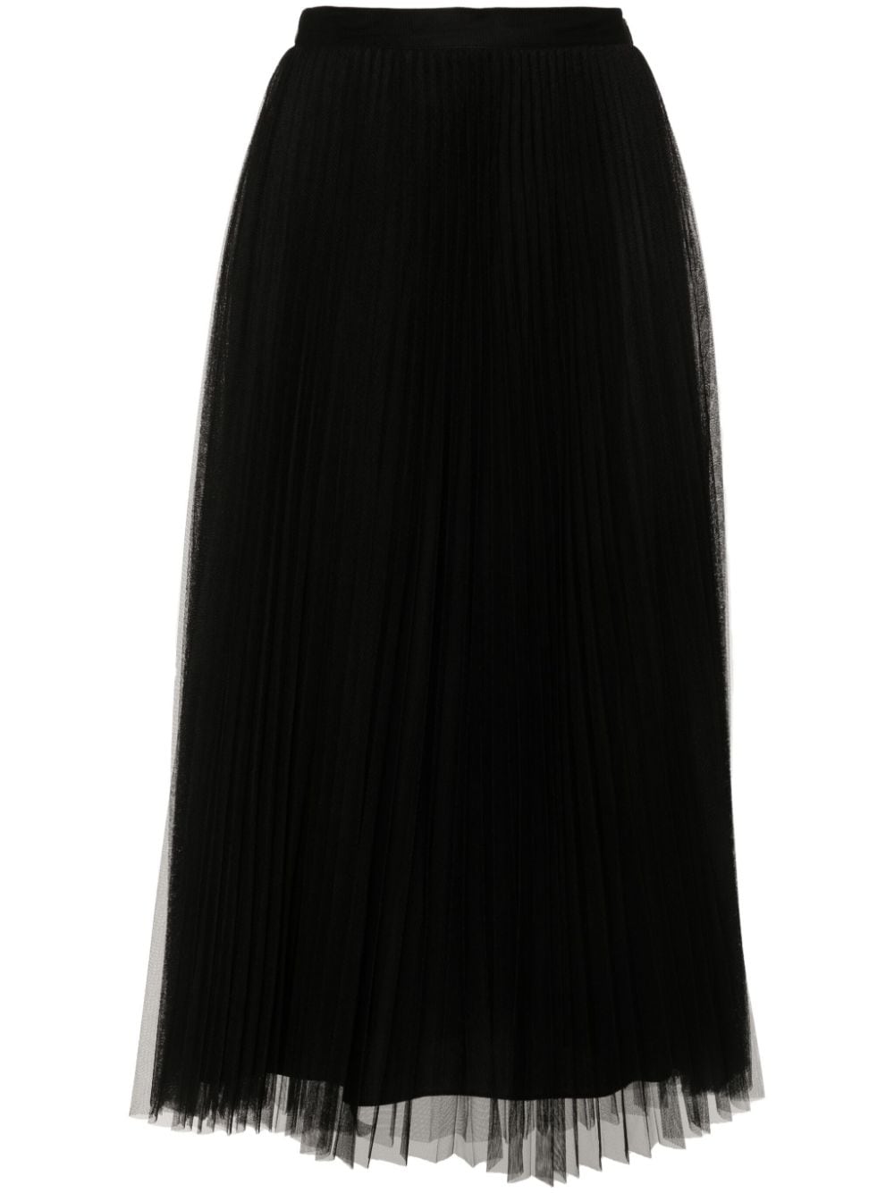 TWINSET logo-plaque midi skirt - Black von TWINSET