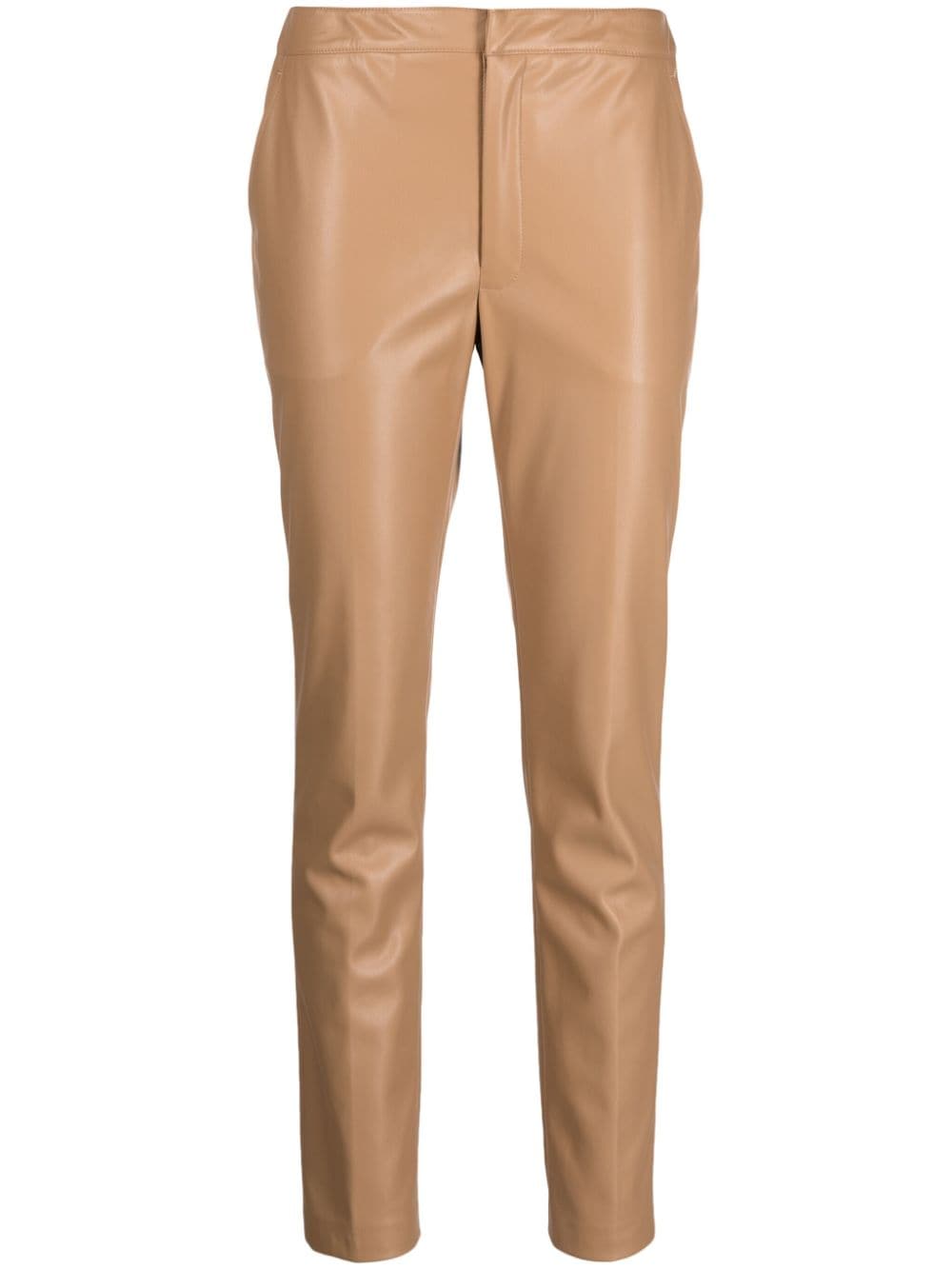 TWINSET logo-plaque slim-cut trousers - Neutrals von TWINSET