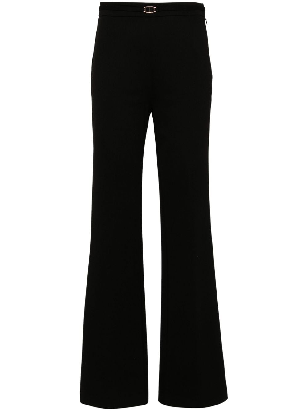 TWINSET logo-plaque straight-leg trousers - Black von TWINSET