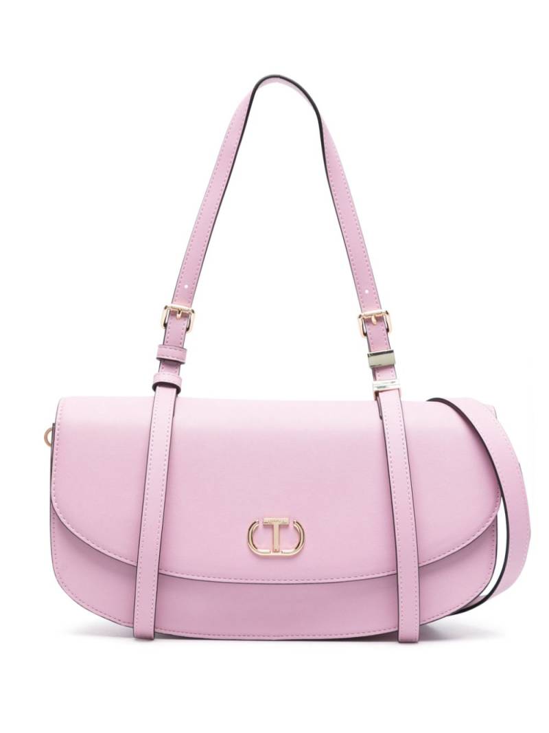 TWINSET logo-plaque strap-detail shoulder bag - Pink von TWINSET