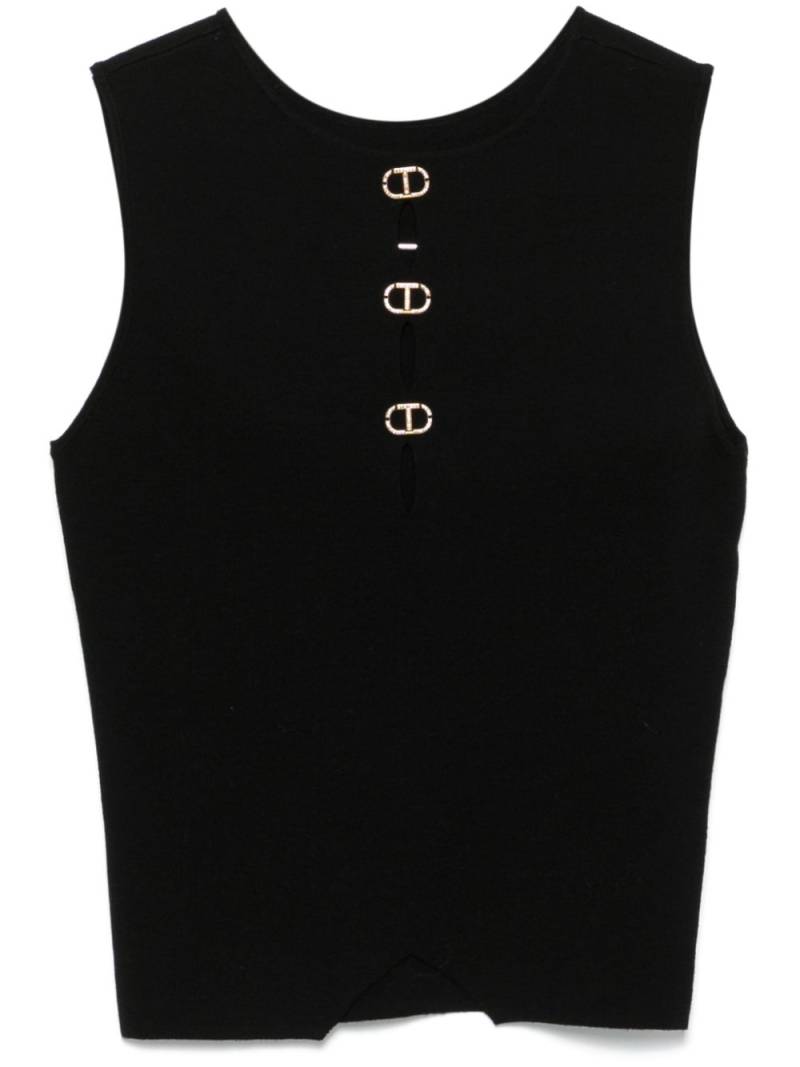 TWINSET logo-plaque top - Black von TWINSET