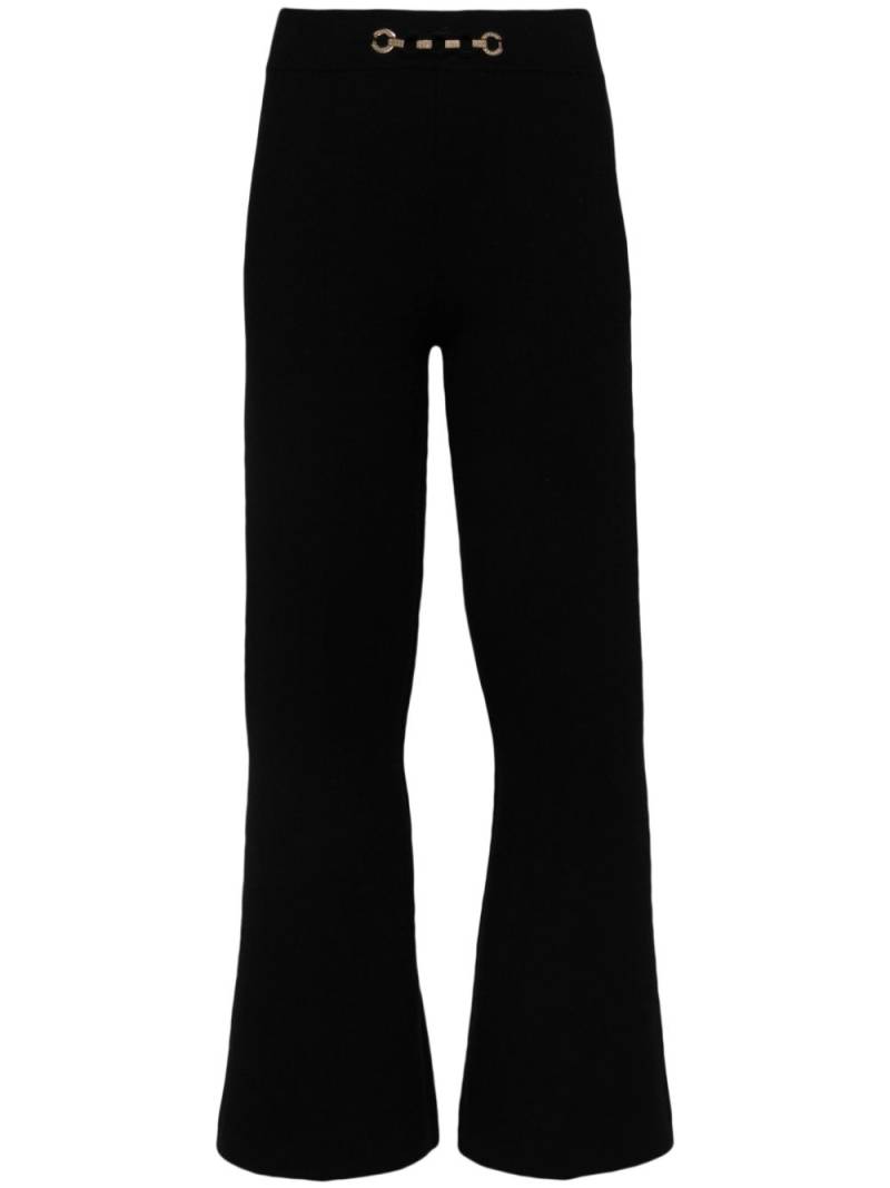 TWINSET logo-plaque trousers - Black von TWINSET