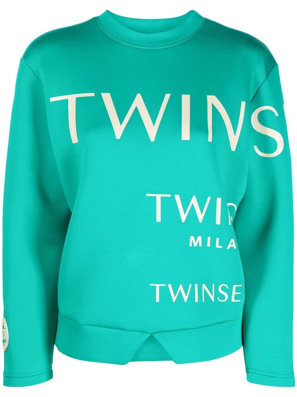 TWINSET logo-print sweatshirt - Green von TWINSET