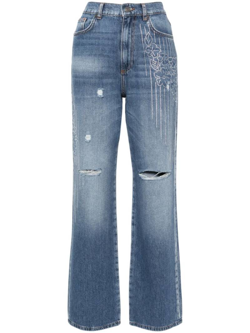 TWINSET mid-rise straight-leg jeans - Blue von TWINSET