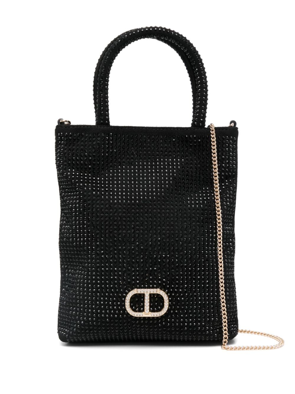 TWINSET mini crystal-embellished tote bag - Black von TWINSET