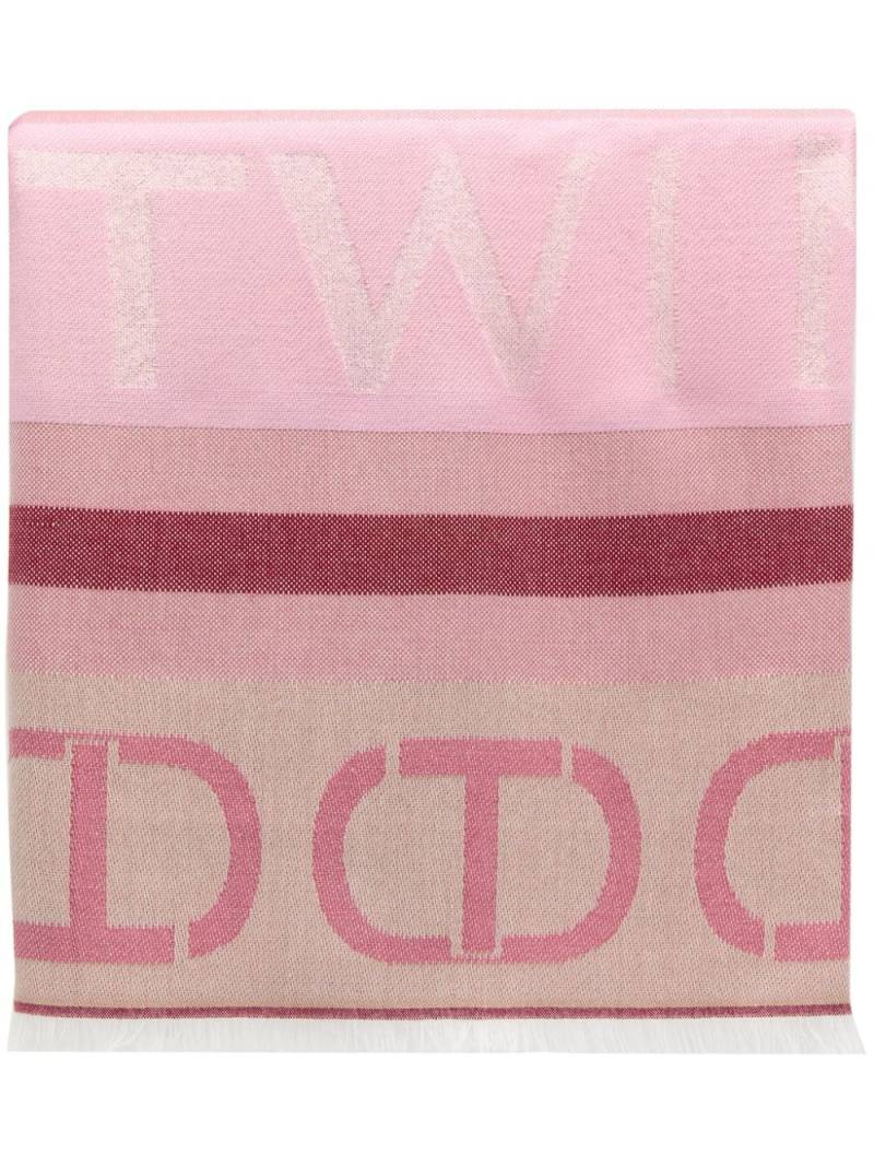 TWINSET monogram-jacquard scarf - Pink von TWINSET