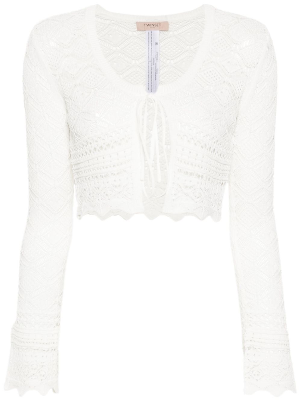 TWINSET open-knit cardigan - White von TWINSET