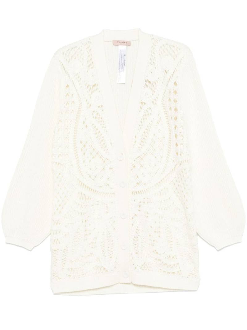 TWINSET open-knit cardigan - White von TWINSET