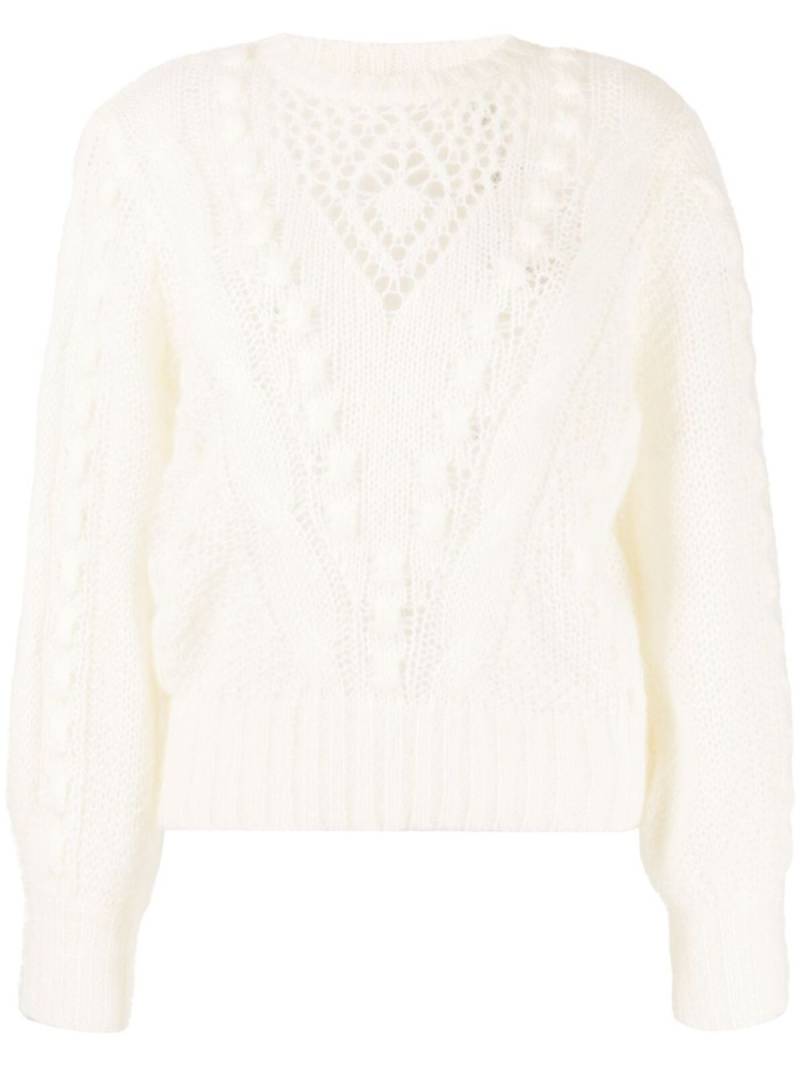 TWINSET open-knit crew-neck jumper - Neutrals von TWINSET