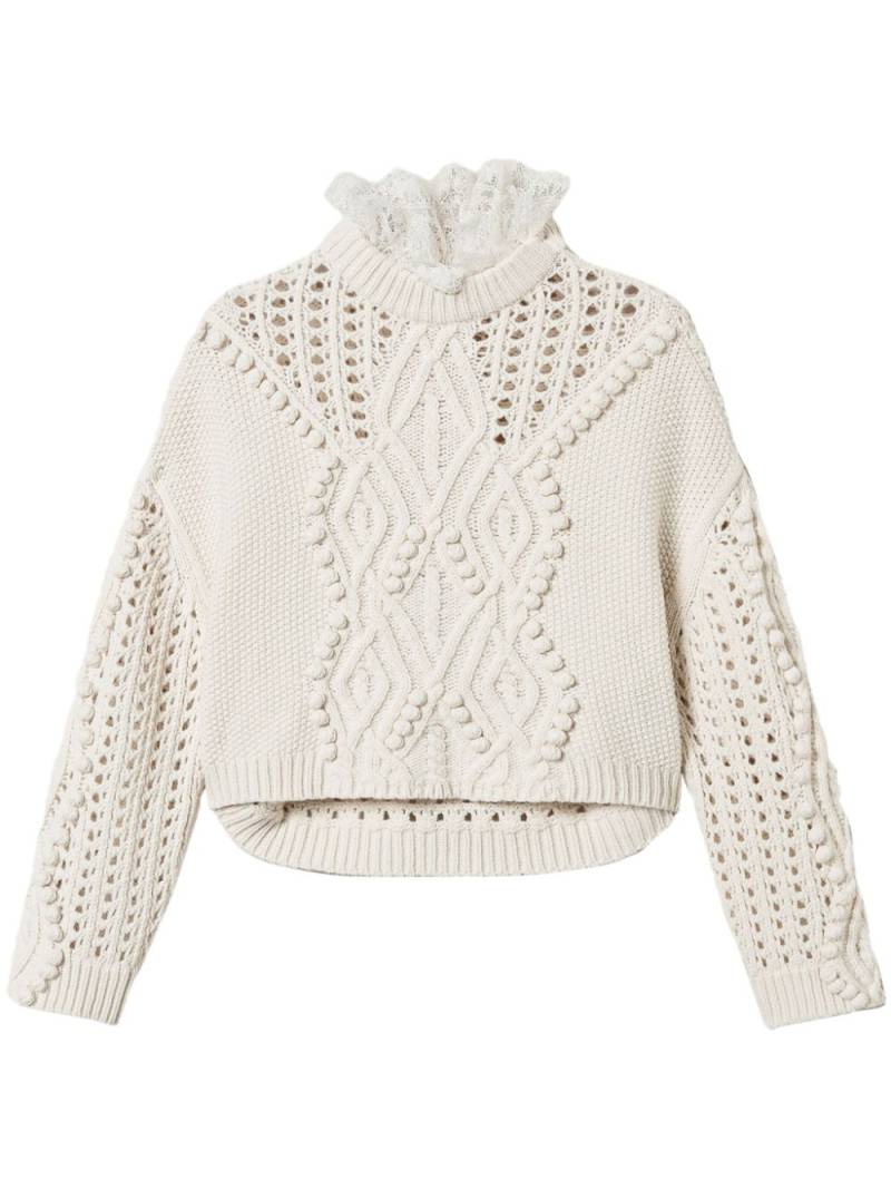 TWINSET open-knit jumper - Neutrals von TWINSET