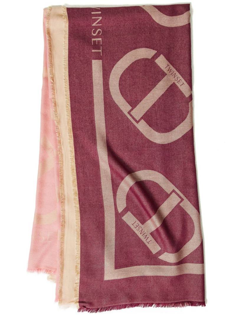 TWINSET patterned-jacquard scarf - Pink von TWINSET