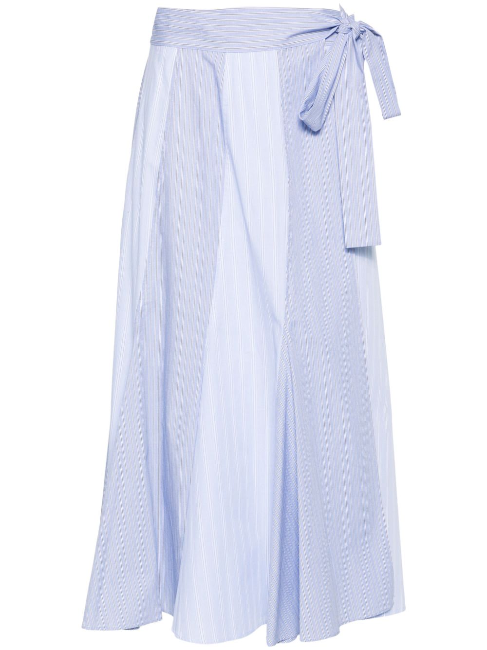 TWINSET pinstriped cotton skirt - Blue von TWINSET