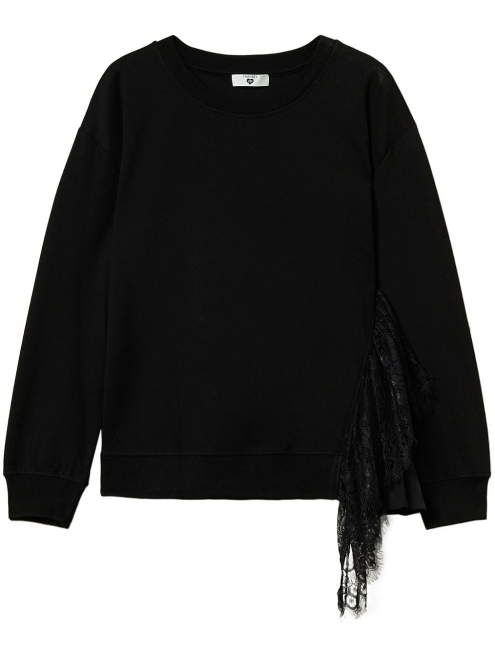 TWINSET pleat-detail sweatshirt - Black von TWINSET