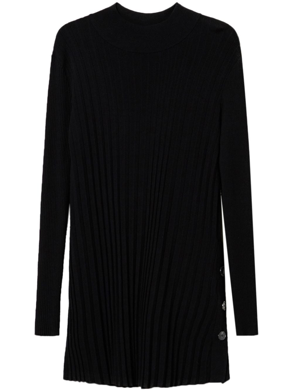 TWINSET pleated button-detail jumper - Black von TWINSET