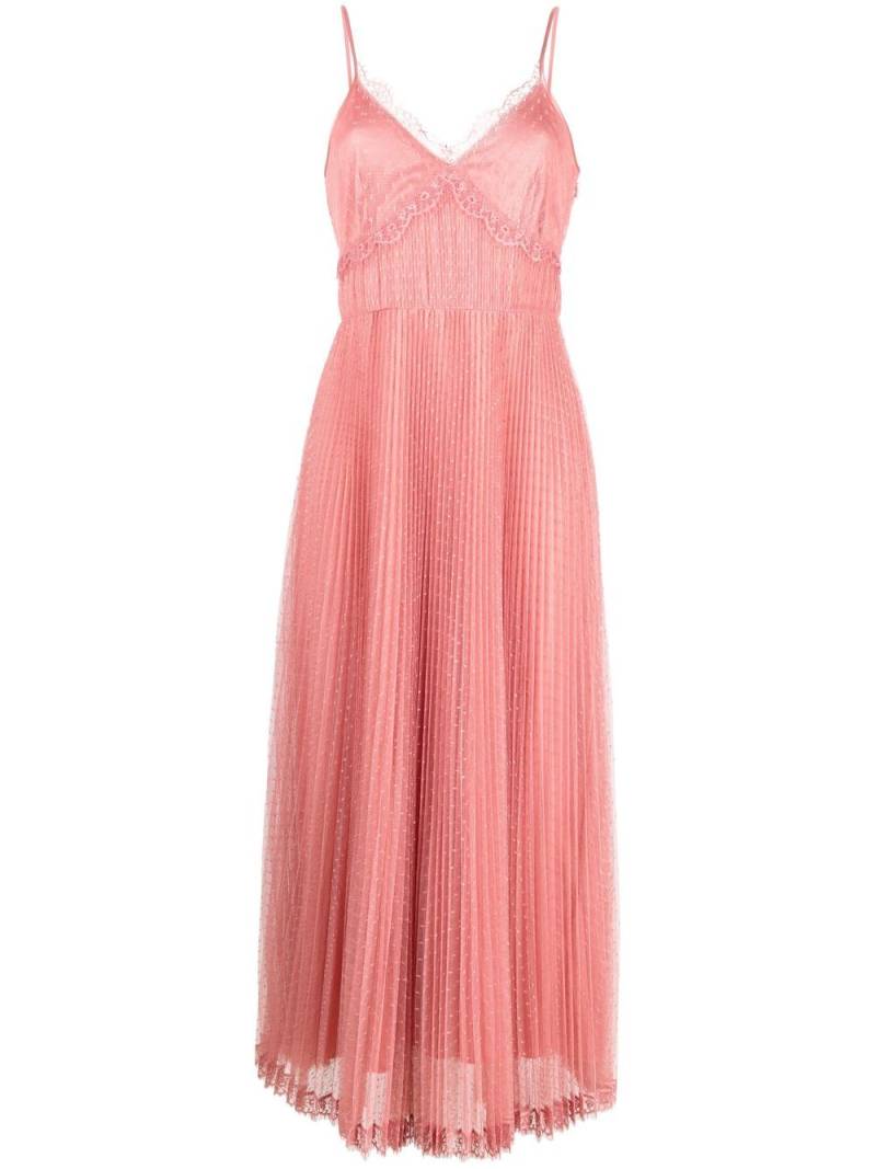 TWINSET pleated lace dress - Pink von TWINSET