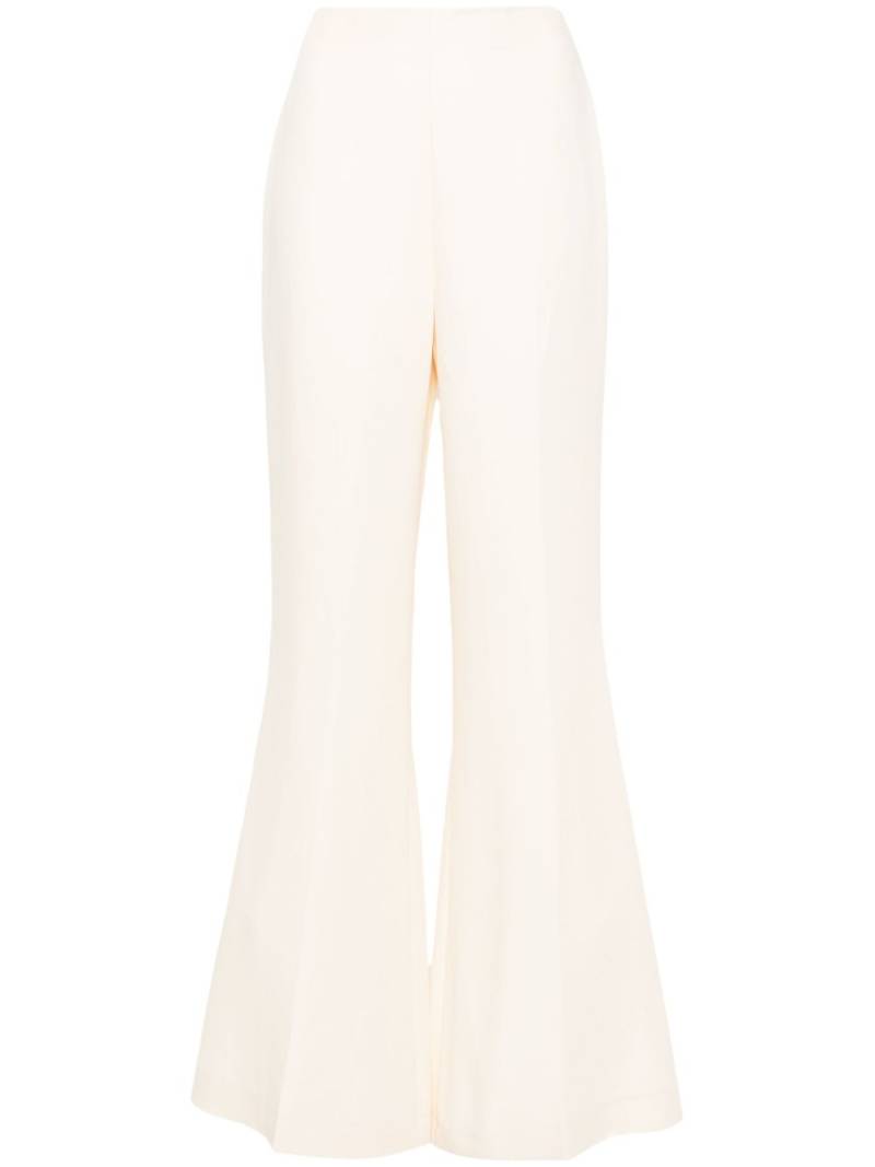 TWINSET pressed-crease flared trousers - Neutrals von TWINSET