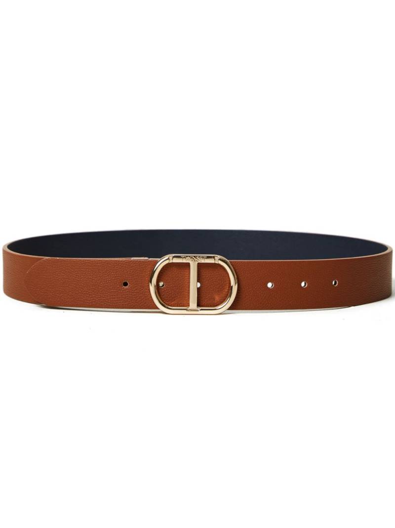 TWINSET reversible oval T belt - Blue von TWINSET