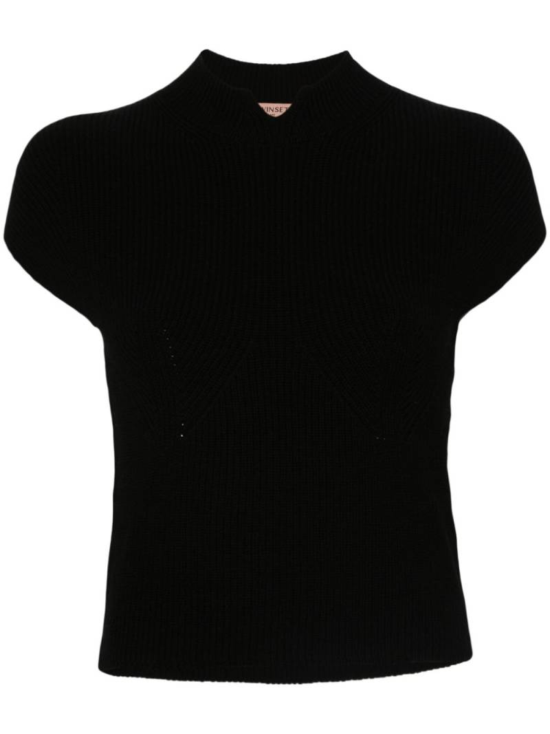 TWINSET ribbed-detail sweater - Black von TWINSET