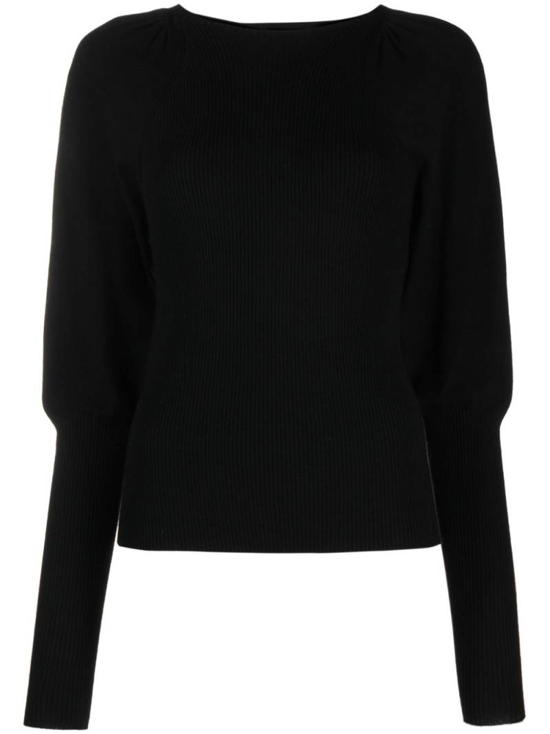 TWINSET ribbed-knit round-neck jumper - Black von TWINSET