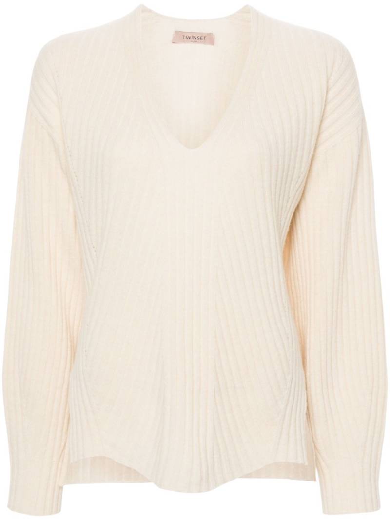 TWINSET ribbed sweater - Neutrals von TWINSET