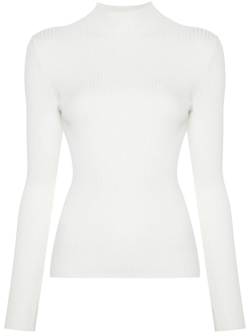 TWINSET ribbed turtleneck sweater - White von TWINSET