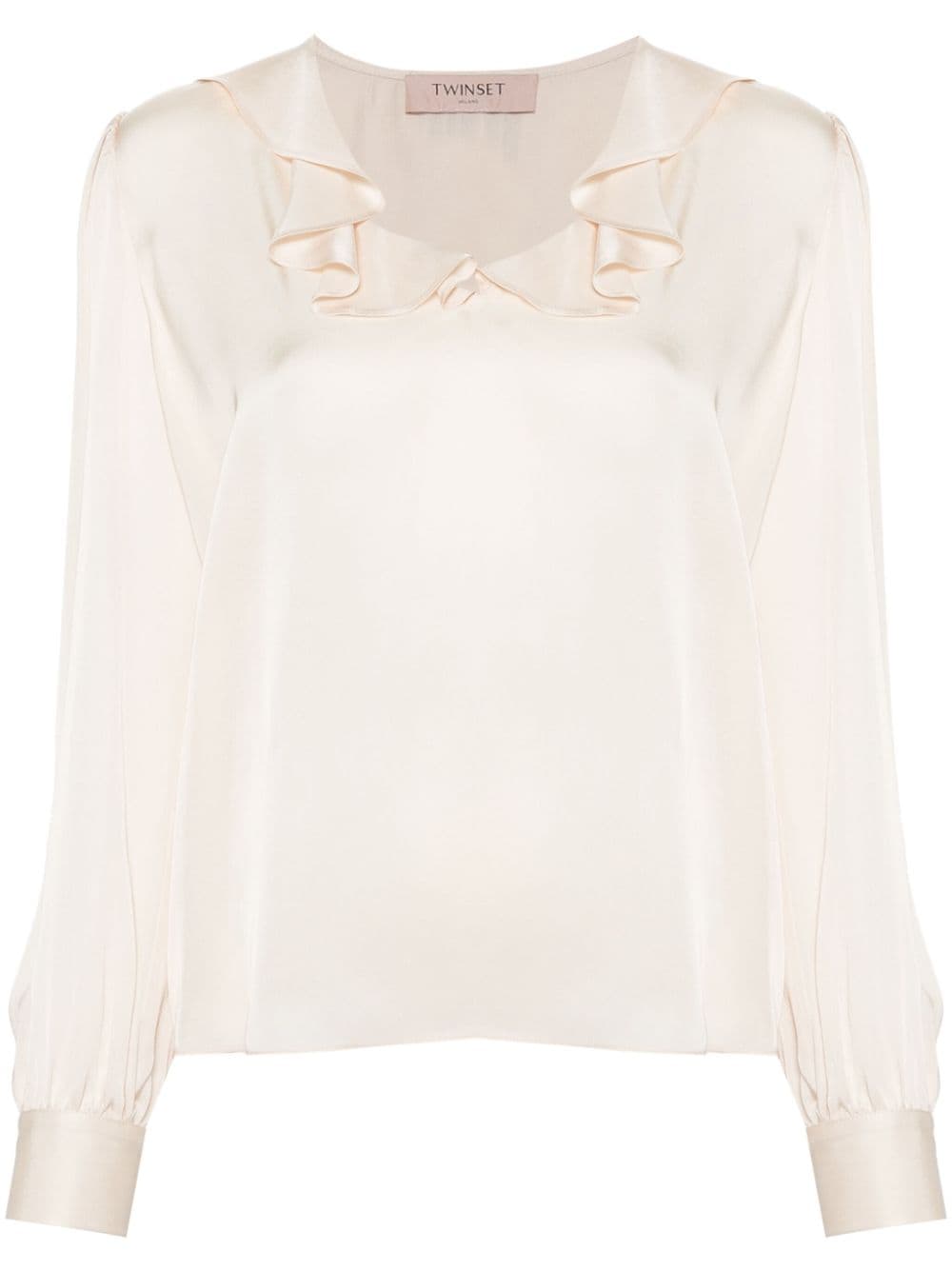 TWINSET ruffled-collar blouse - Neutrals von TWINSET