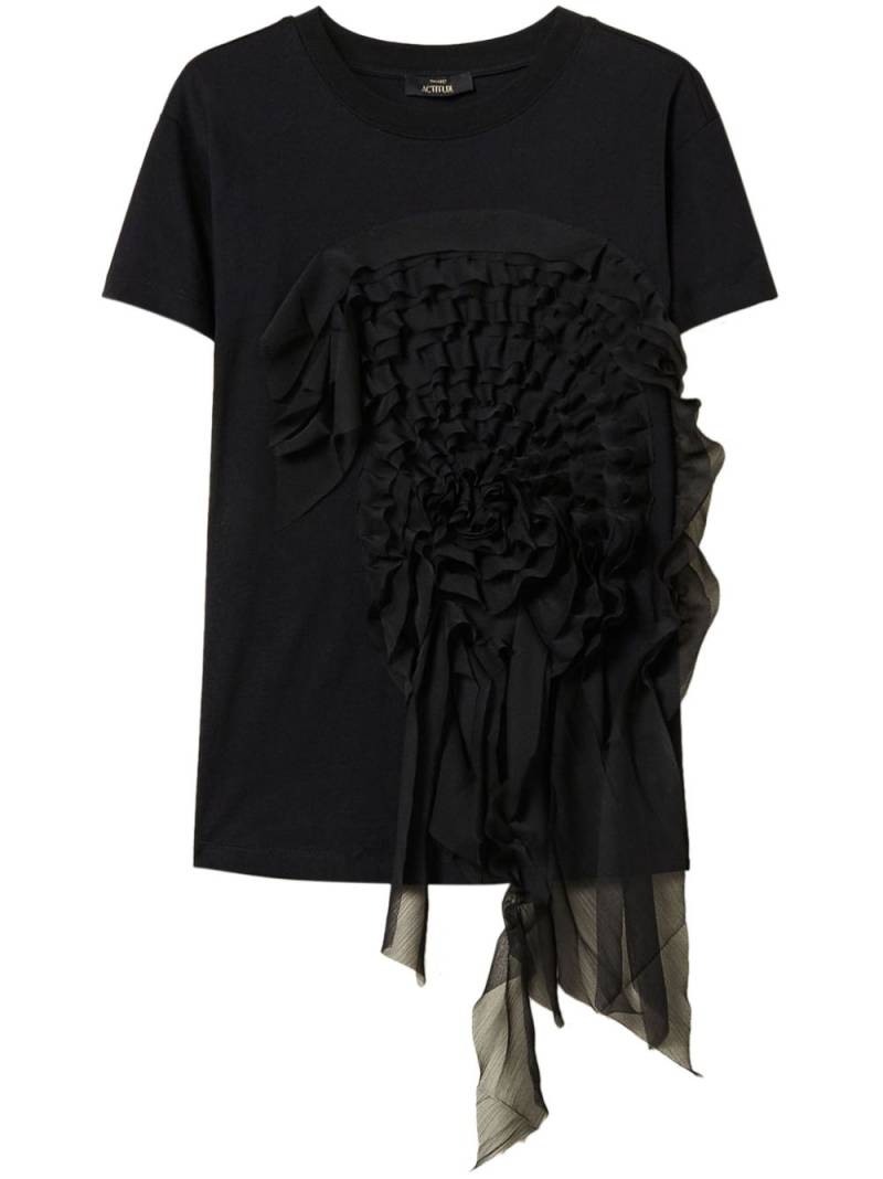 TWINSET ruffled t-shirt - Black von TWINSET