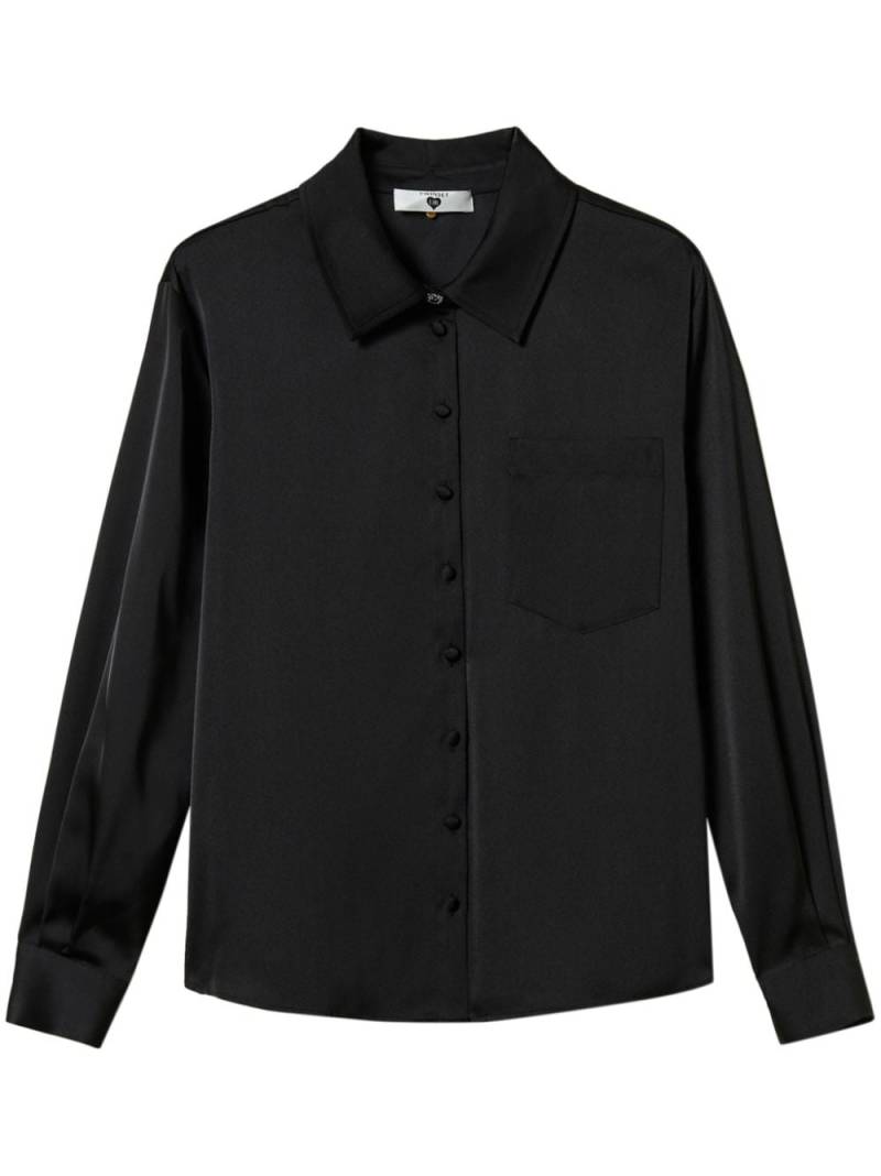 TWINSET satin-finish shirt - Black von TWINSET