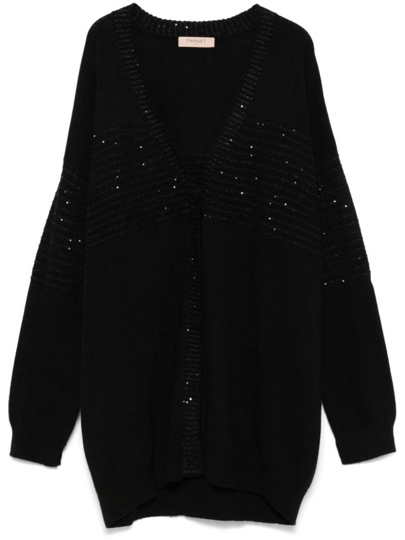 TWINSET sequin-detail cardigan - Black von TWINSET