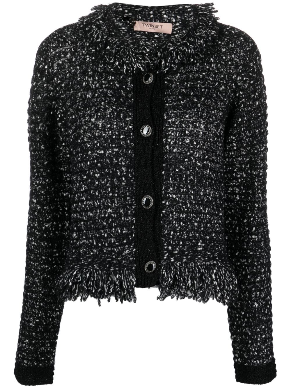 TWINSET sequin-embellished bouclé jacket - Black von TWINSET