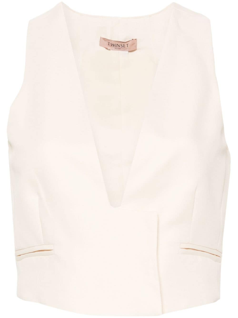 TWINSET slub-texture waistcoat - Neutrals von TWINSET