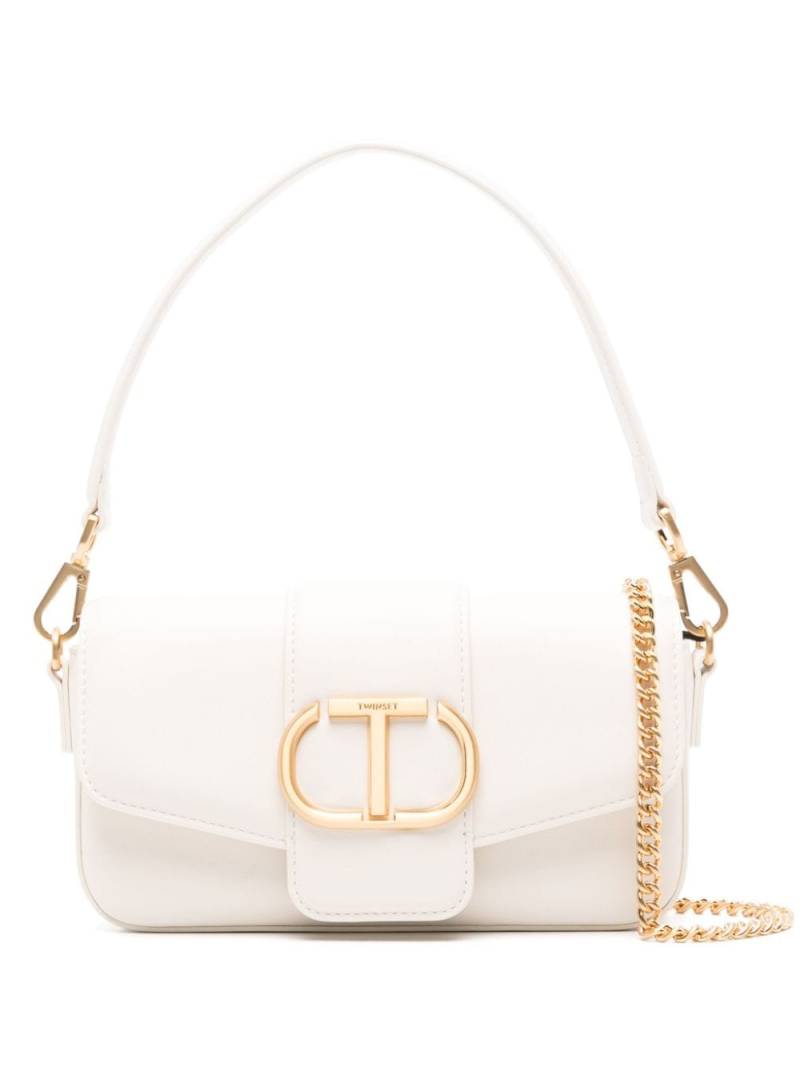 TWINSET small Amie leather tote bag - White von TWINSET