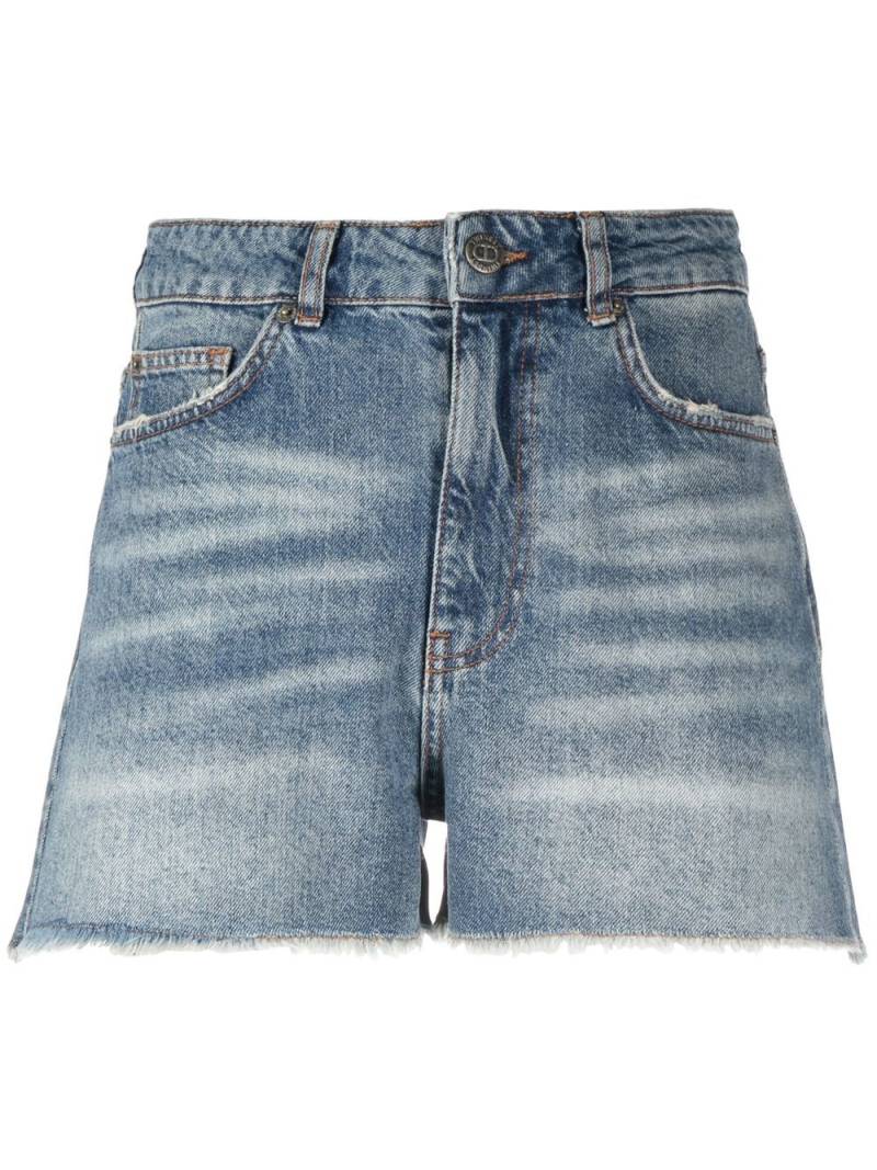 TWINSET stonewashed denim shorts - Blue von TWINSET