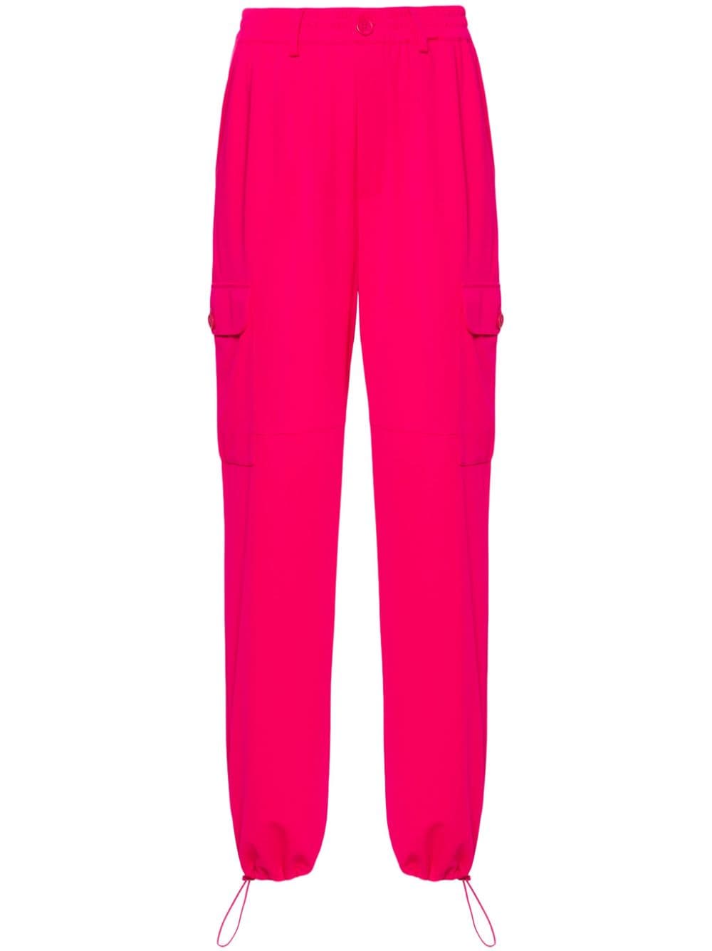 TWINSET straight-leg crepe cargo trousers - Pink von TWINSET