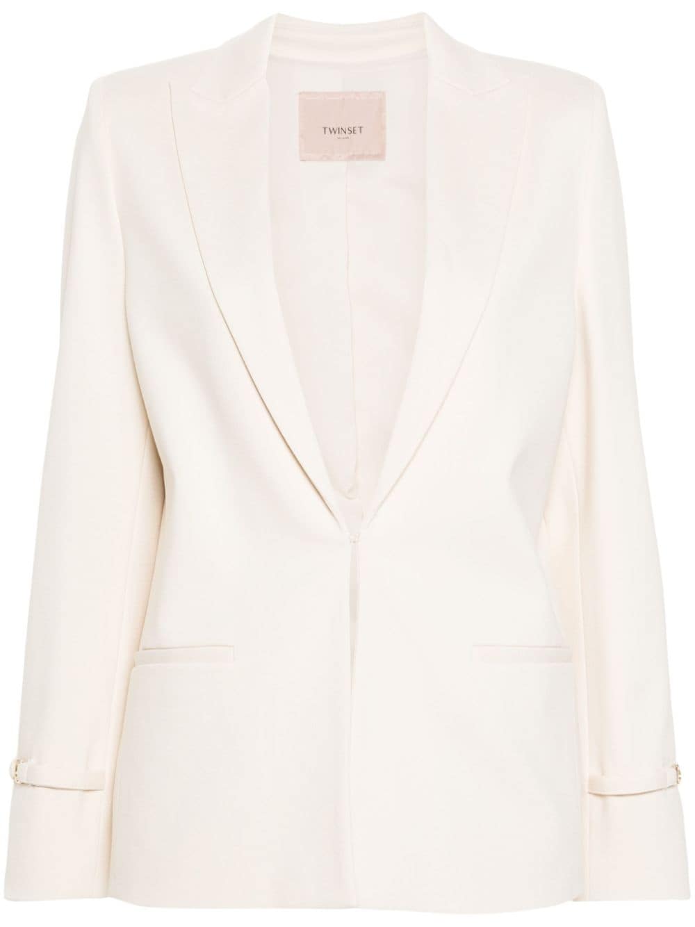 TWINSET strap-detail blazer - Neutrals von TWINSET