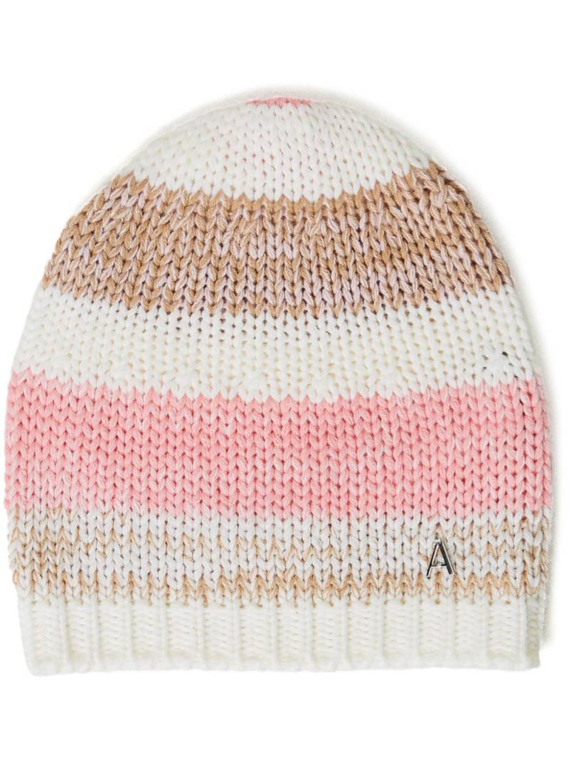 TWINSET striped beanie - Neutrals von TWINSET