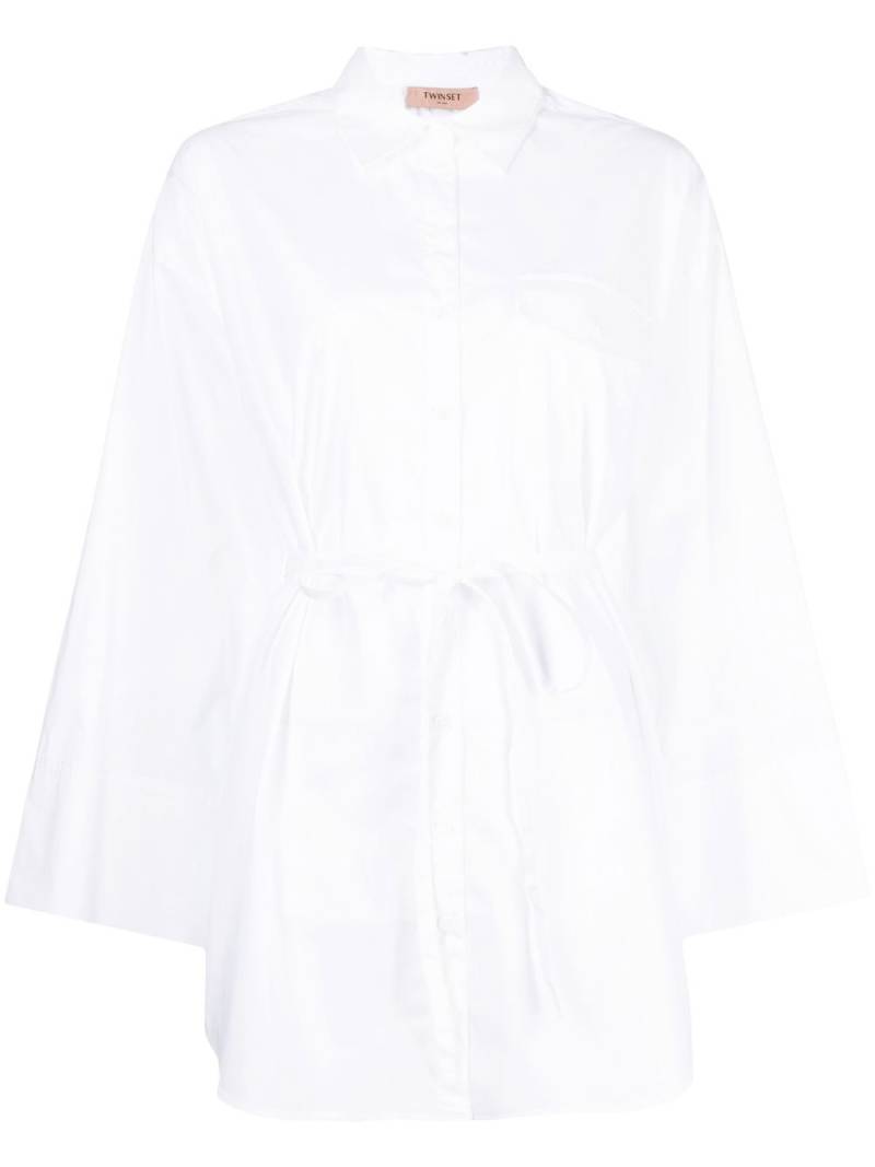 TWINSET tied waist shirt - White von TWINSET