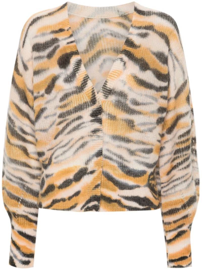 TWINSET tiger-print cardigan - Neutrals von TWINSET