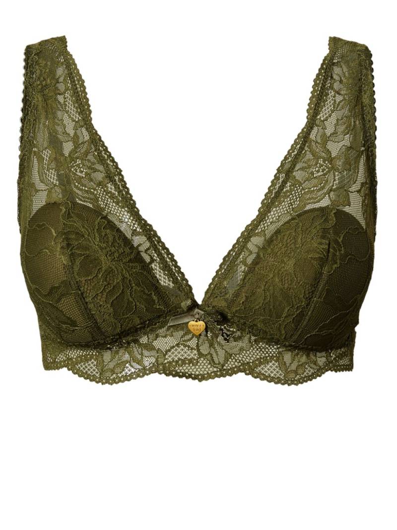 TWINSET triangle-cup lace bralette - Green von TWINSET