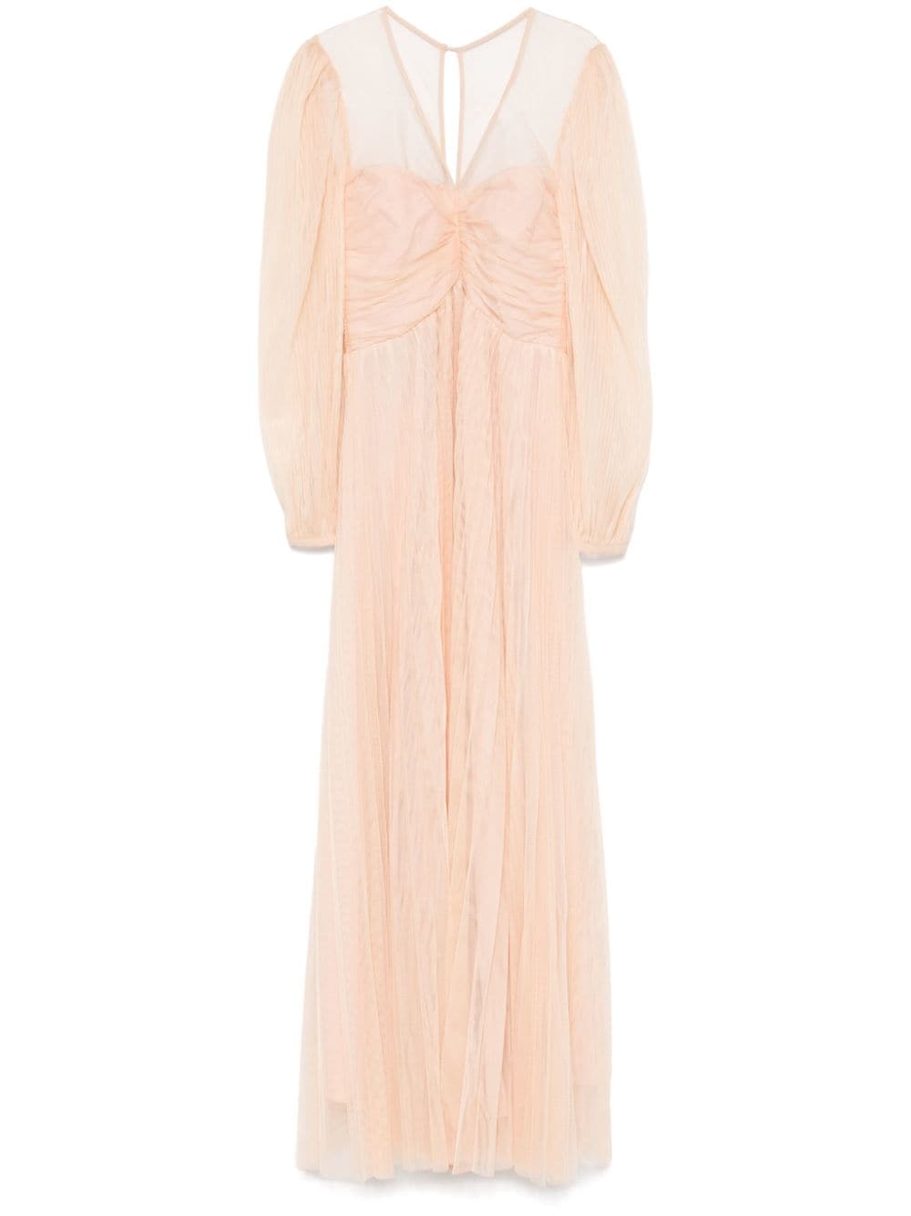 TWINSET tulle maxi dress - Neutrals von TWINSET