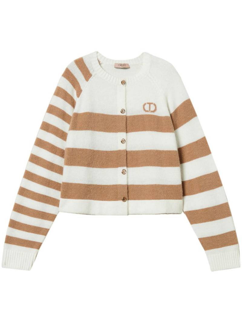 TWINSET two-tone striped cardigan - Neutrals von TWINSET