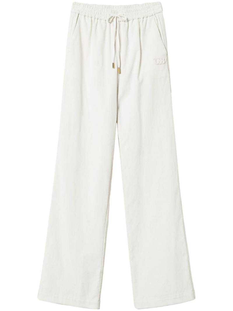 TWINSET velvet track pants - White von TWINSET