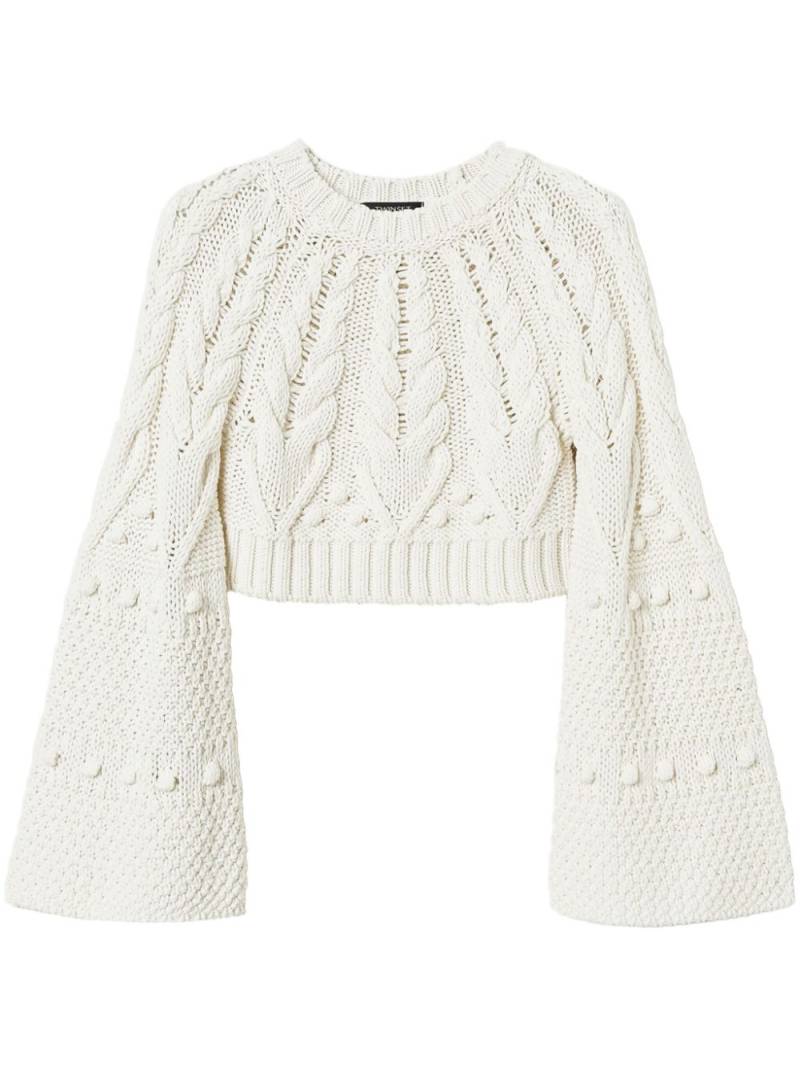 TWINSET wool cropped sweater - White von TWINSET