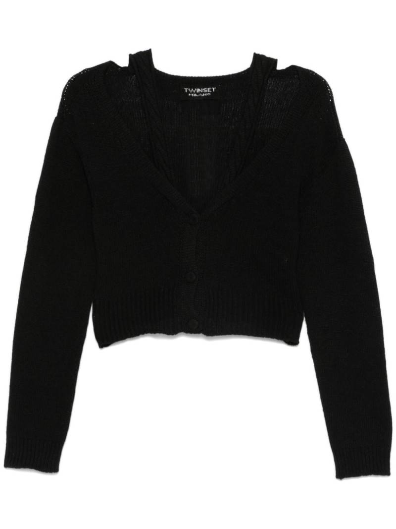 TWINSET x Marco Rambaldi cropped cardigan - Black von TWINSET