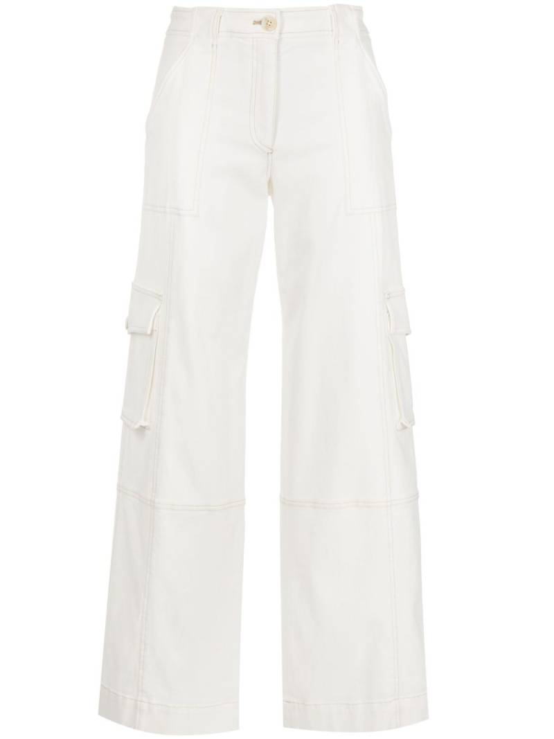 TWP wide-leg cargo trousers - White von TWP